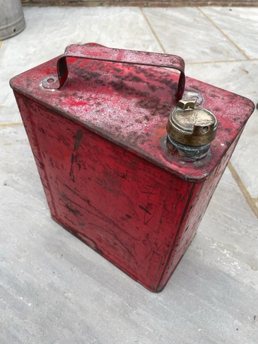 Vintage metal petrol can - metal,