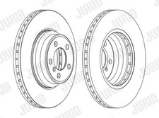 2x Brake disc Vented