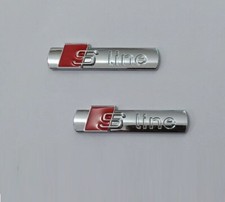 2 x AUDI S LINE CHROME SIDE