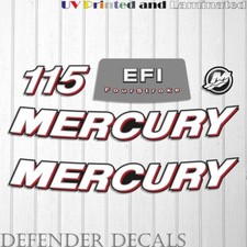 Mercury 115 HP 4-Stroke EFI 2006-2012 outboard engine decal sticker set