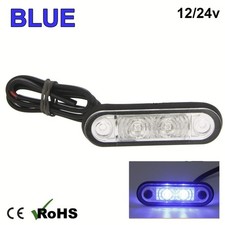 10 x BLUE HELLA STYLE LED FLUSH FIT KELSA BAR MARKER LAMP LIGHT 12v 24v
