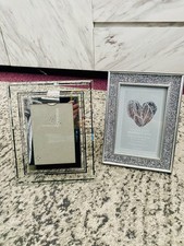 The Range crystal effect & Stripe mirrored photo frames x2. 