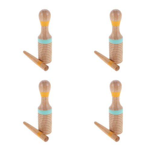 Compact 4pcs wooden guiro - compact,