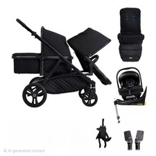 Cosatto Wow XL tandem pushchair in Silhouette with buggy board and Raincover
