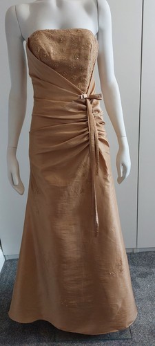 Jora strappless gold dress - strappless,