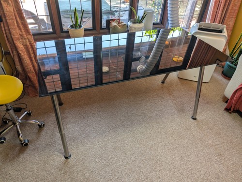 Ikea galant glass desk - ikea,