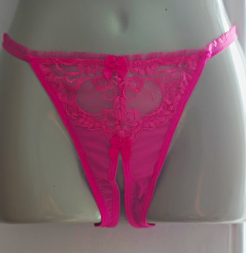 Hot pink sheer - sheer, lace