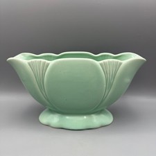 Vintage Dartmouth Pottery Mantle Vase Green Art Deco Style 27cm x 14cm