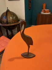 Beautiful Hand Carved Vintage Wooden Stork Figurine 28cm Tall