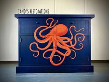Hand Painted Octopus Art