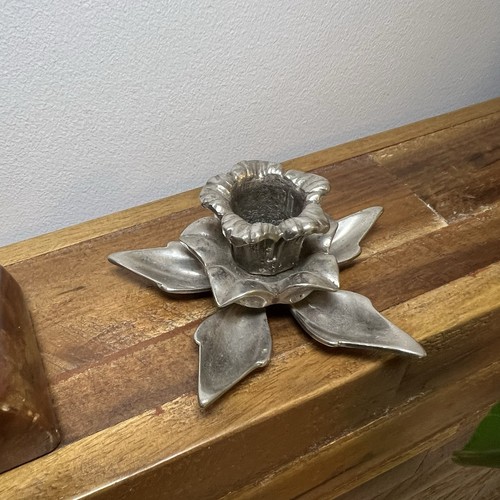 Art nouveau flower candlestick - art,