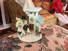 Vintage Italy Porcelain Spaghetti Hair Couple, Love ❤️Figurine Zampiva Unsigned