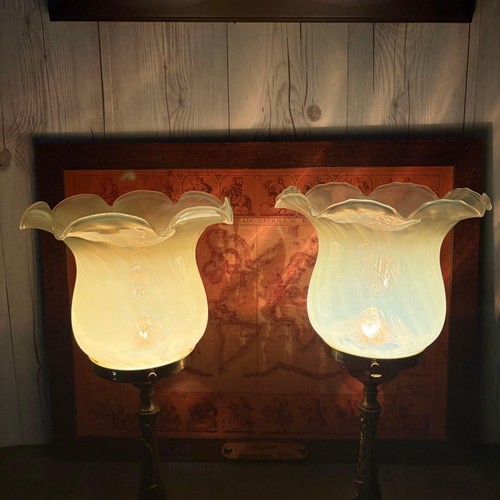 Pair antique french uranium - pair,