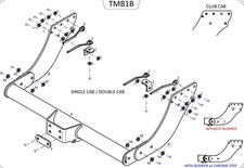 Towtrust Fixed Flange Towbar