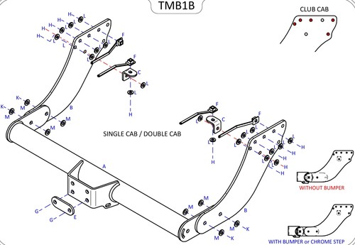 Towtrust fixed flange towbar - flange,