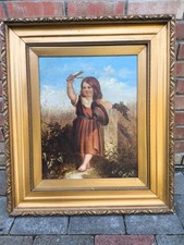Large antique Victorian oil