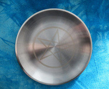 Witchy Gothic Small 14 cm Stainless Steel Pentagram Design Altar Plate