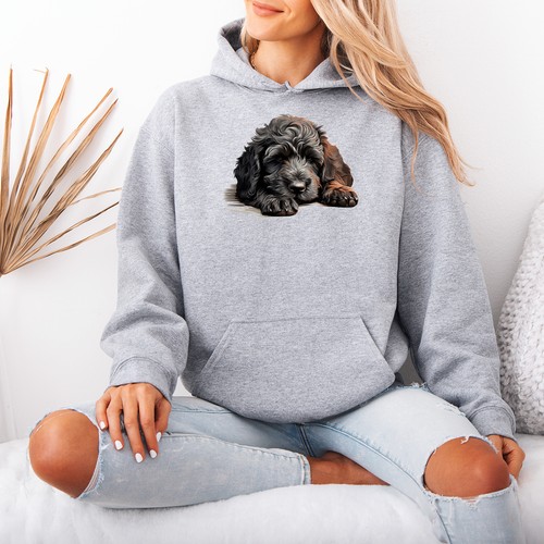 Cute sleeping labradoodle - sleeping,