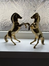 Pair Of Brass Horses