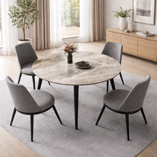 Round Dining Table 80cm Marble
