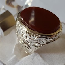 Yemeni aqeeq ring - yemeni, men