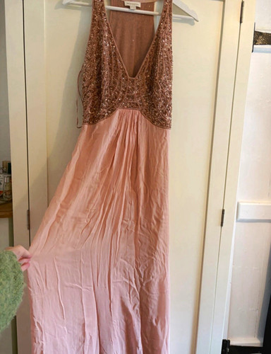 Monsoon pink sequin beaded - sequin,