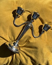 VINTAGE P H VOGEL & CO 1971 3 ARMED CANDELABRA STERLING SILVER WEIGHTED 487GS