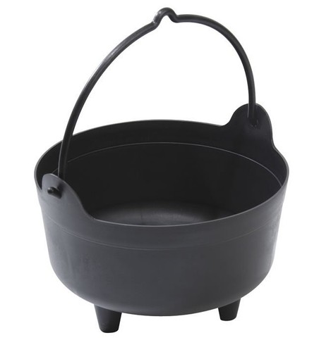 Garland cauldron planter with - garland,