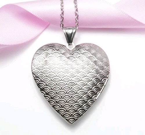 Heart locket necklace - heart,