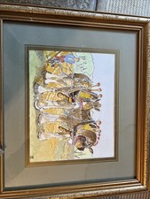 Framed and signed watercolour - framed,