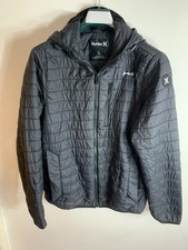 Mens hurley lightweight puffer jacket size large
