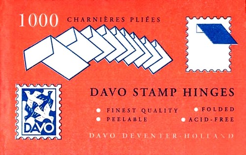Davo prefolded stamp - davo, hinges