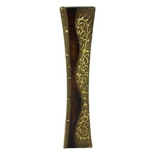 Majestic Wooden Gold and Brown Vase - Regal Design Timeless Classic
