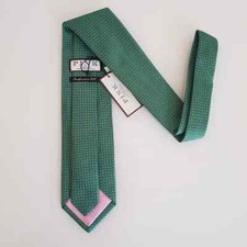 THOMAS PINK Green Patterned Silk Tie