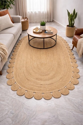 Rug oval jute - rug,