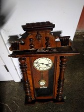 Antique Junghans Wall Clock Walnut Case, Vienna Regulator Style 1900s "Read