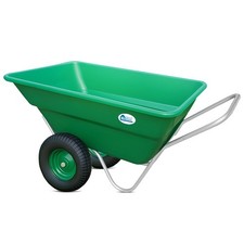 Big bertie 300 Litre Wheelbarrow 2 wheels pram handle easy tip.