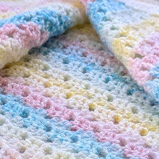 Handmade crochet baby blanket - handmade,