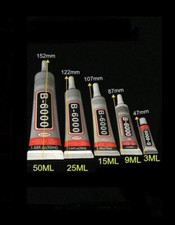 B6000 ACRYLIC CRYSTAL CRAFT JEWELLERY RHINESTONE GEMS DIAMANTE 3,9,15,25ML GLUES