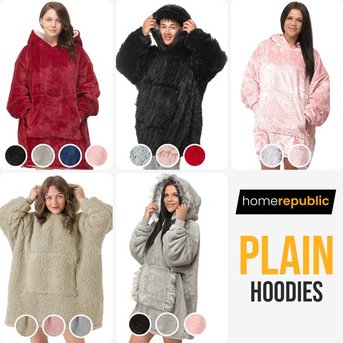 Plain oversized hoodie unisex - hoodie,
