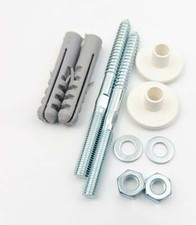 Wall Mounted Basin Fixing Kit 100 mm Screws Plug Washer Bathroom Sink Fitting