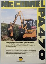 McConnel PA470 Hedge & Grass Flail Cutter Single Sheet Brochure, c 1980's