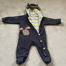 Designers At Debenhams Navy Babygro For Outdoors, Button Fastenings, 3-6months
