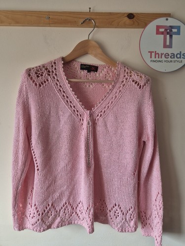 Stephen pink open - pink, knit