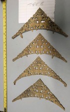 A NEAR SET OF CAST BRASS URN