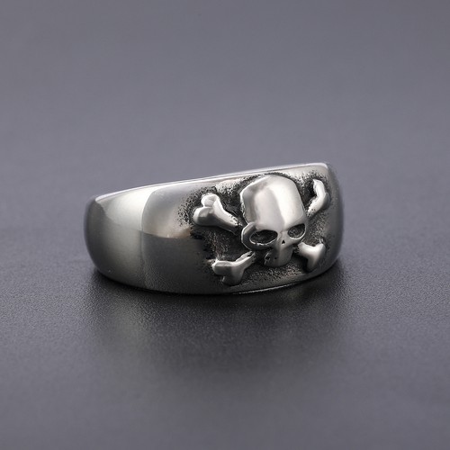 Unisex skull crossbones ring - unisex,