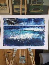 Mixed Media Coastal Painting