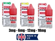 One E liquid 10 x 10ml 50/50 Vape Juice All Flavours - 3mg 6mg 12mg 18mg