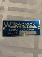 Willowbrook Dennis Dominator Merseyside Coachwork Bus Chassis Plate Badge 74997