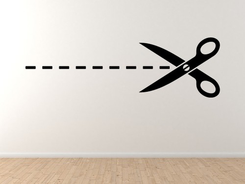 Scissor cut along - cut, lines